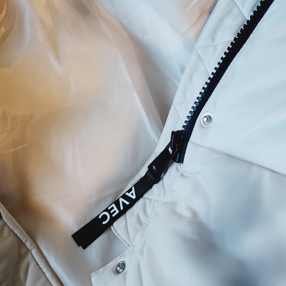 AVEC LES FILLES Thermapuff Long Line Removable Hood Puffer Vest Sz-L - Picture 11 of 16